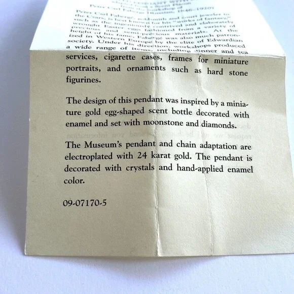 MMA adapted from a Scent Flacon Faberge Necklace Egg Shaped Pendant - Picture 6 of 12